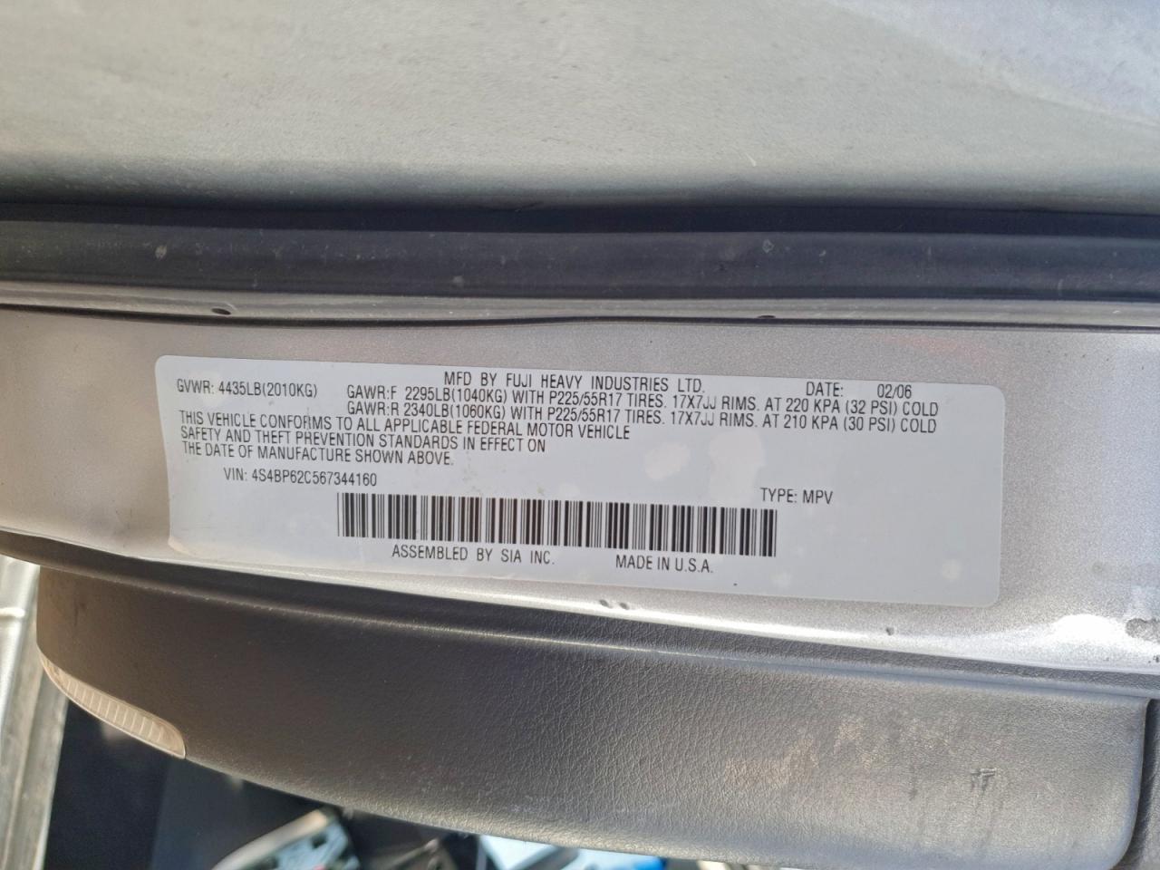 2006 SUBARU LEGACY OUTBACK 2.5I LIMITED photo 12