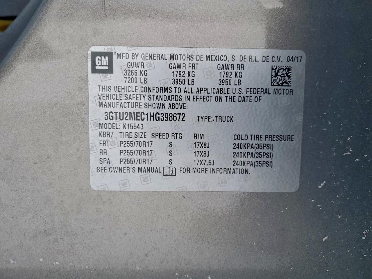 2017 GMC SIERRA K1500 SLE photo 12