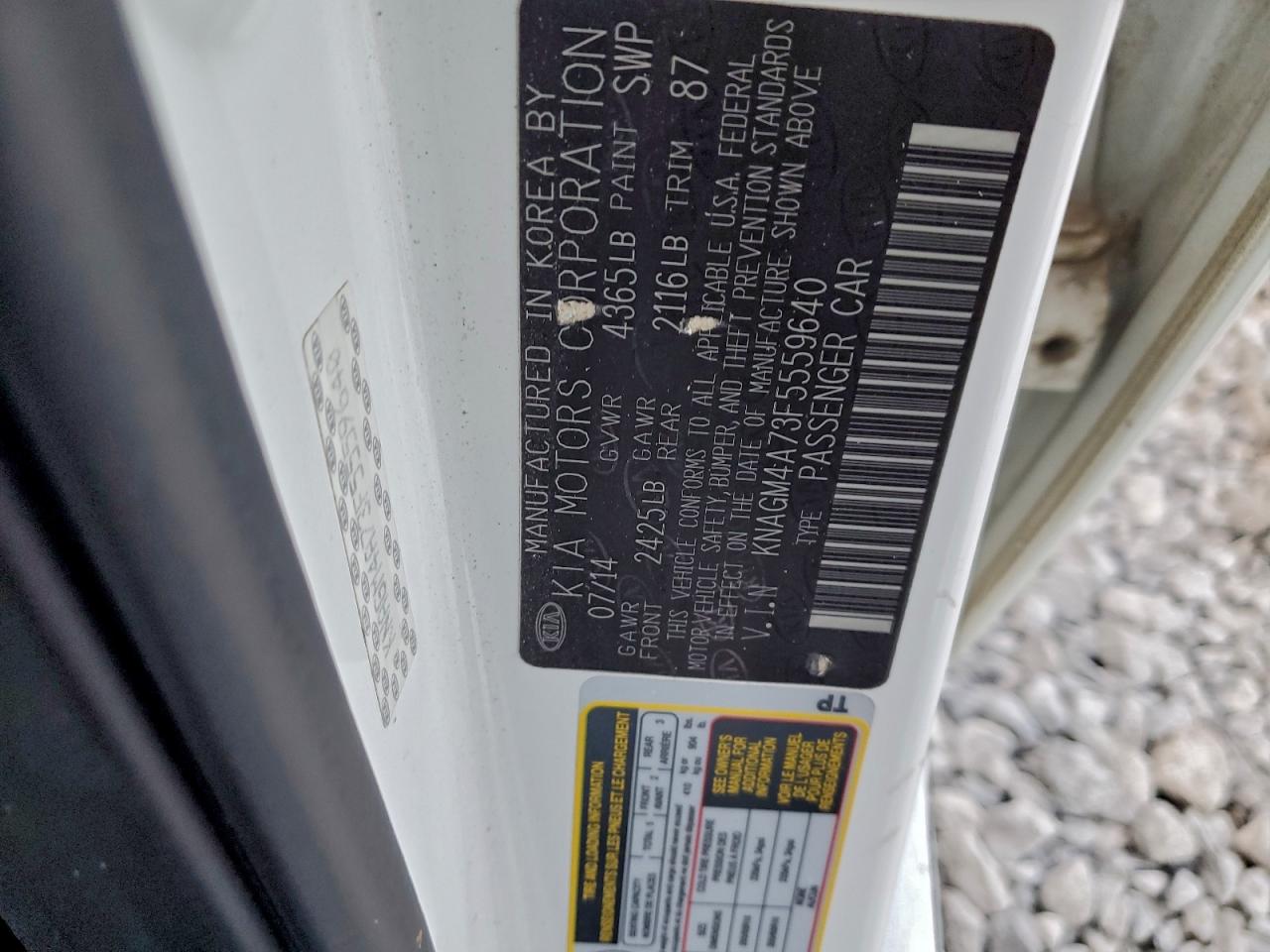2015 KIA OPTIMA LX photo 12