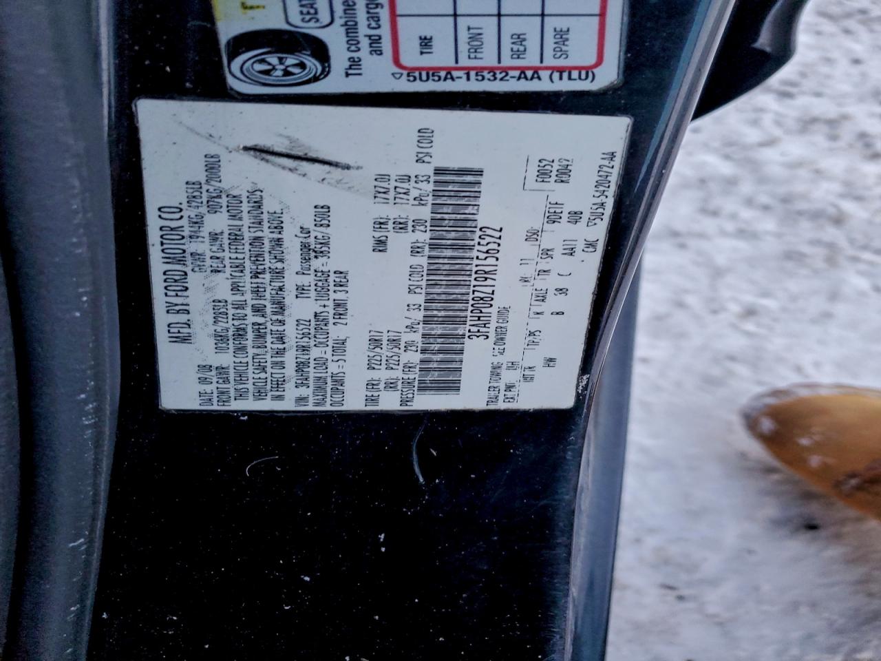 2009 FORD FUSION SEL photo 12