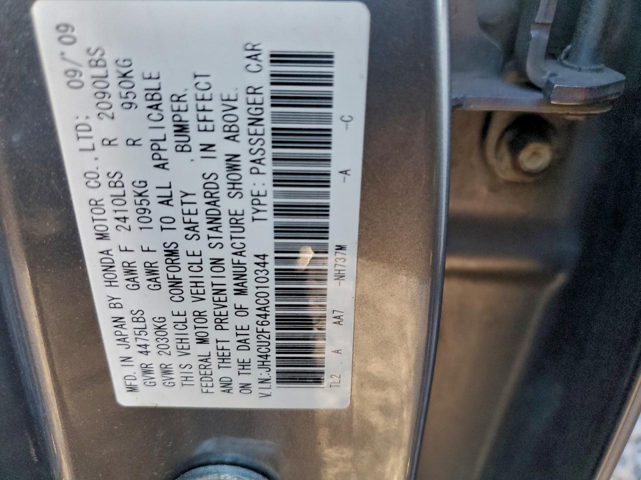 2010 ACURA TSX photo 12