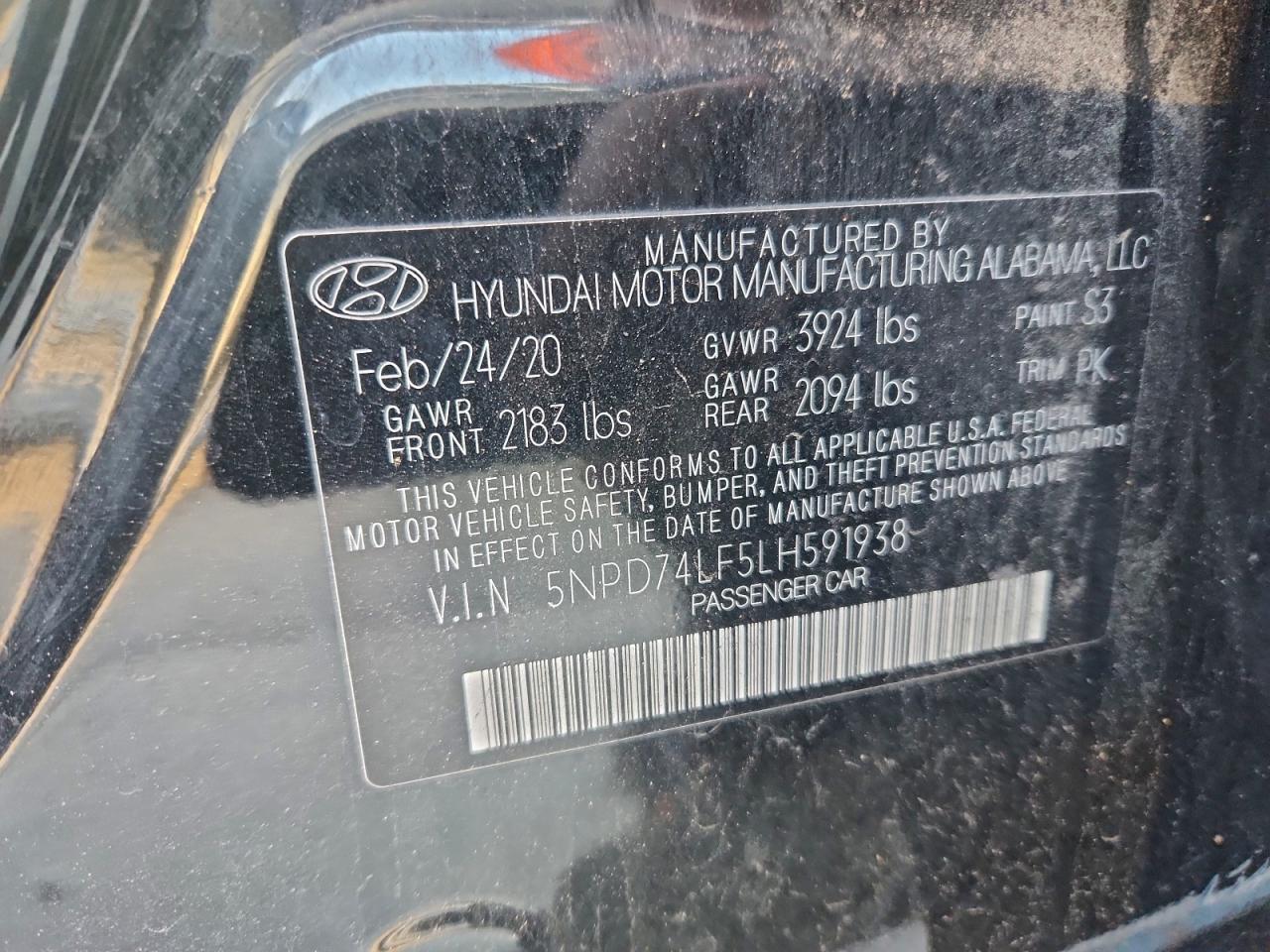 2020 HYUNDAI ELANTRA SE photo 12
