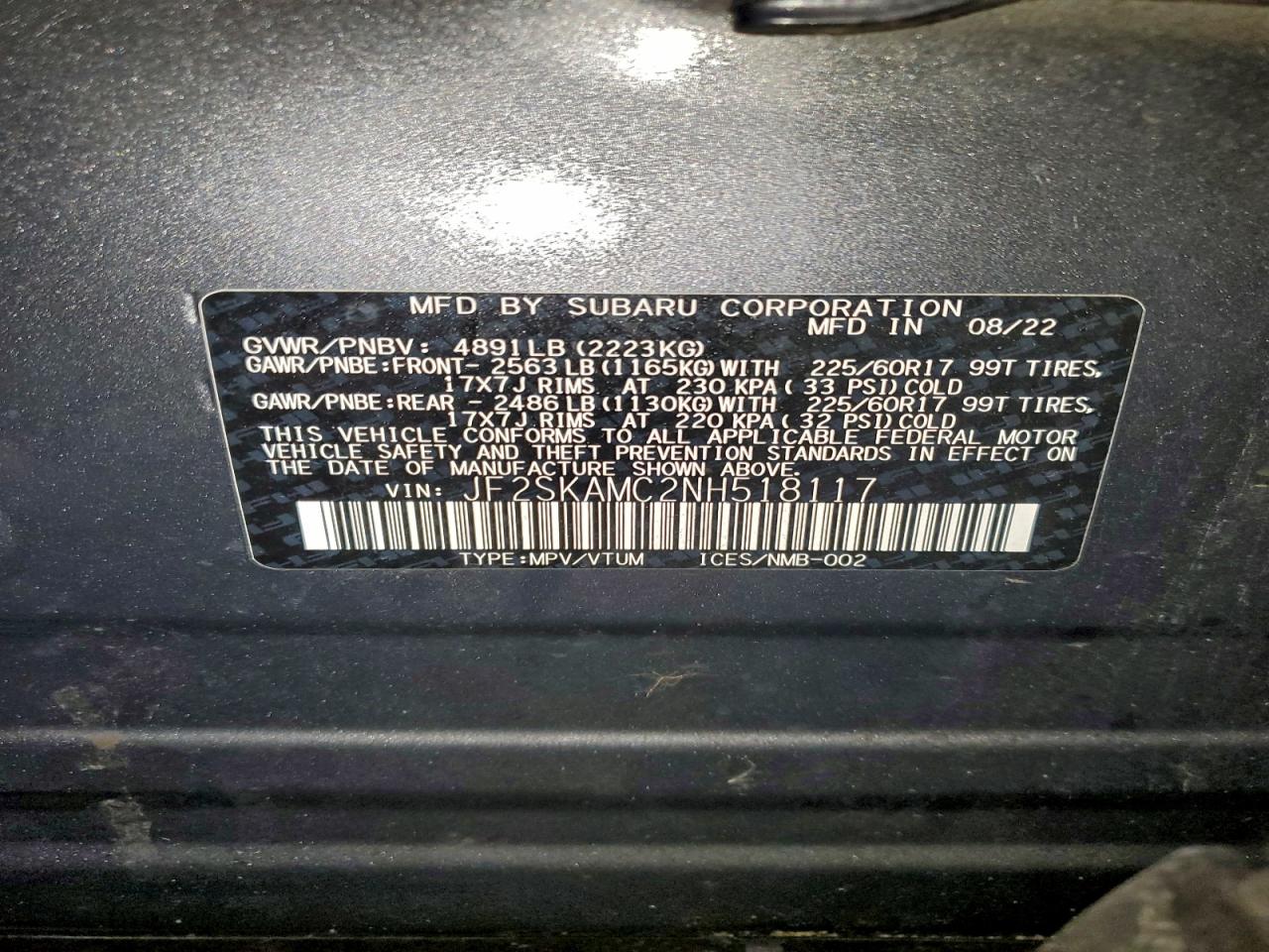 2022 SUBARU FORESTER WILDERNESS photo 13
