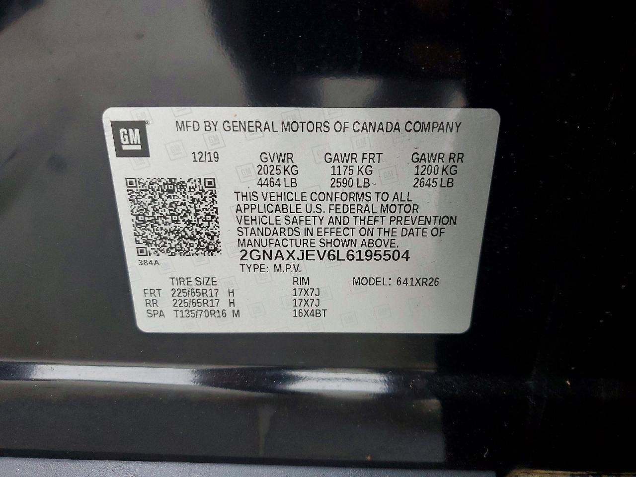 2020 CHEVROLET EQUINOX photo 13