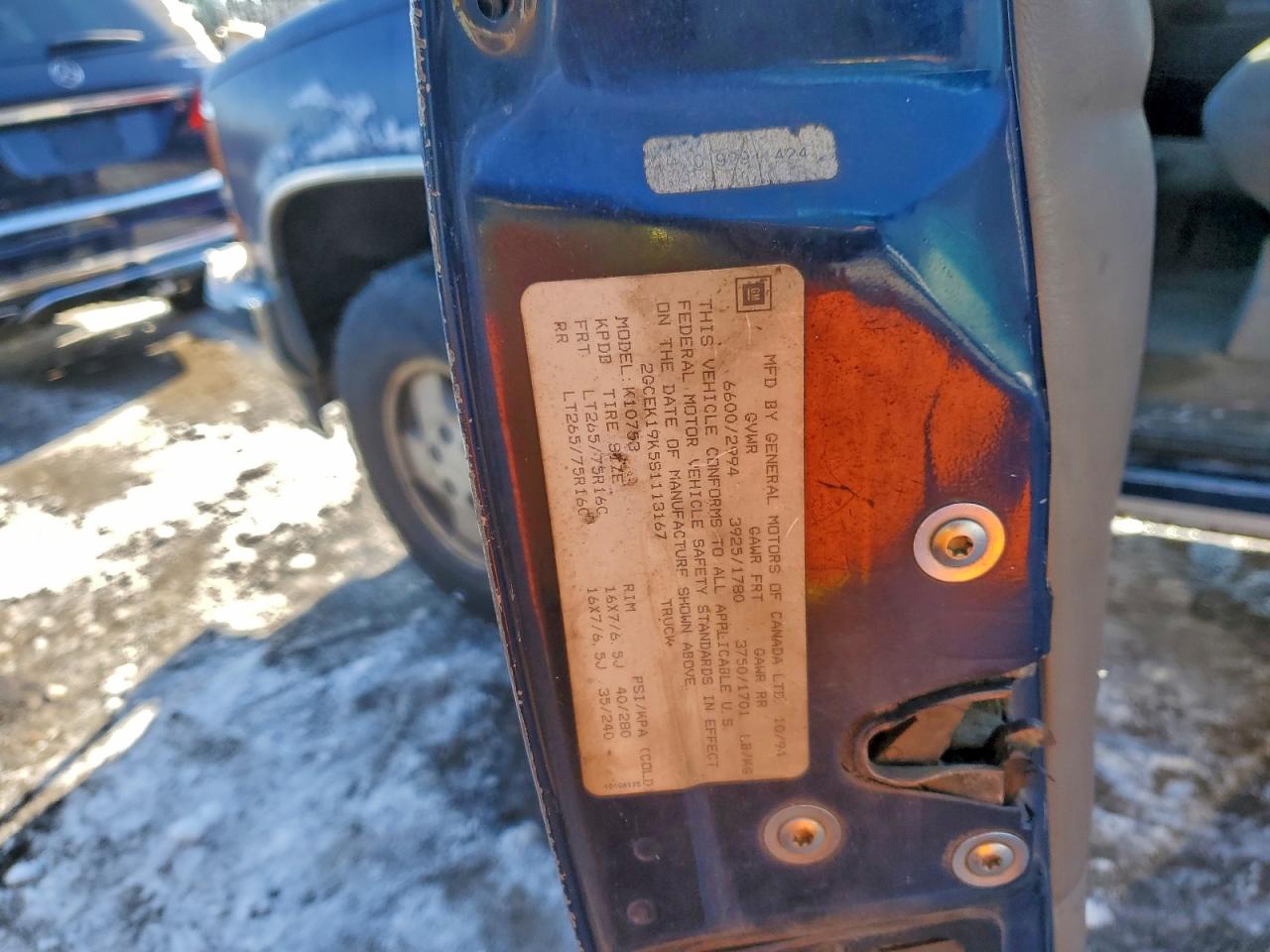 1995 CHEVROLET GMT-400 K1500 photo 12