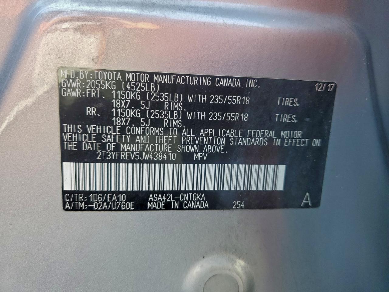 2018 TOYOTA RAV4 LIMITED photo 12
