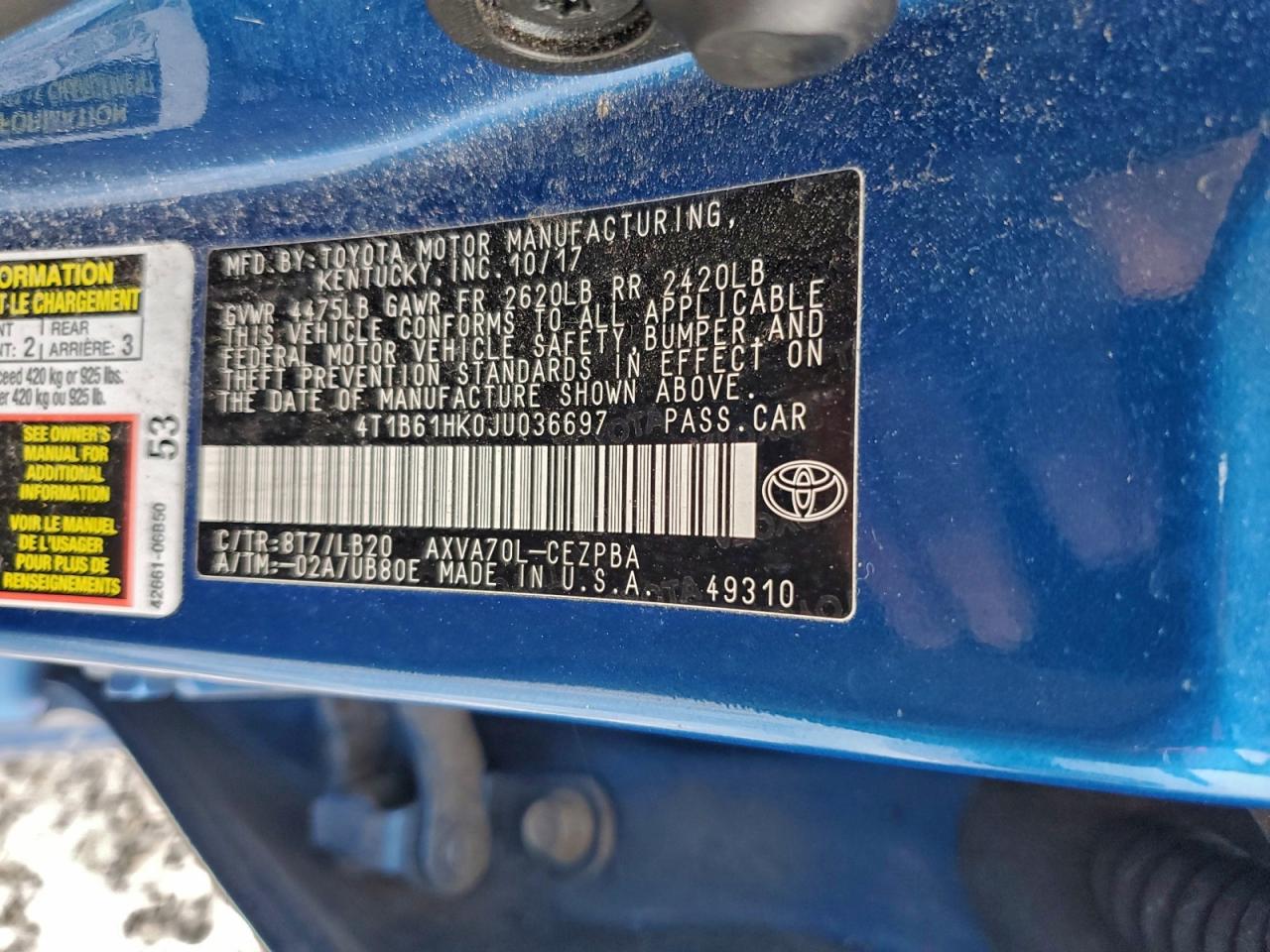 2018 TOYOTA CAMRY XSE photo 13