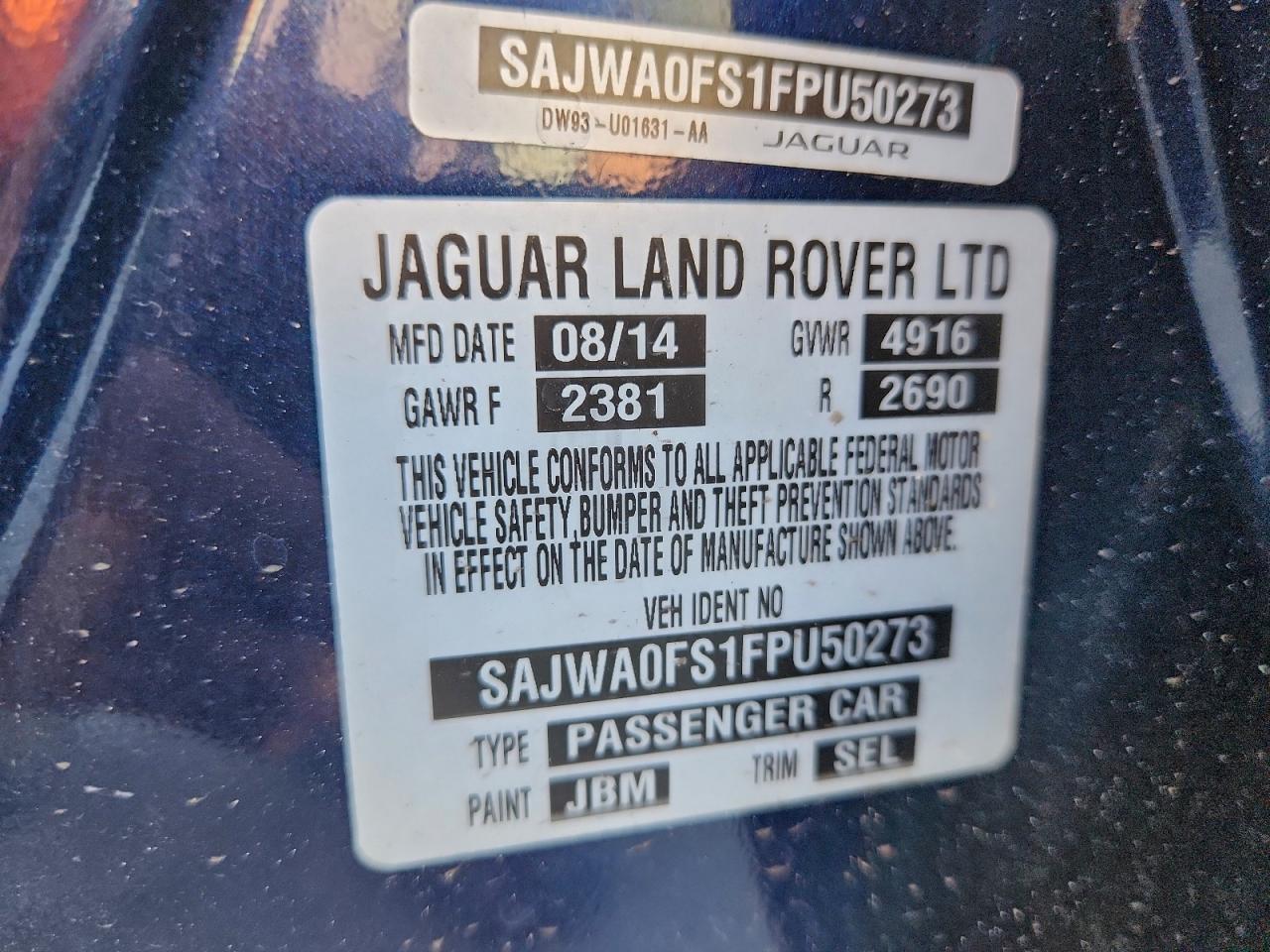 2015 JAGUAR XF 2.0T PREMIUM photo 13
