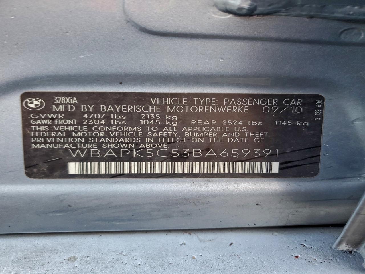 2011 BMW 328 XI SULEV photo 12