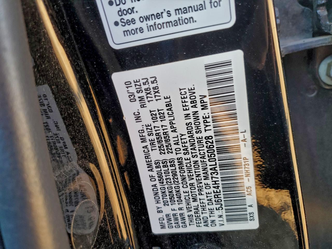 2010 HONDA CR-V EXL photo 14