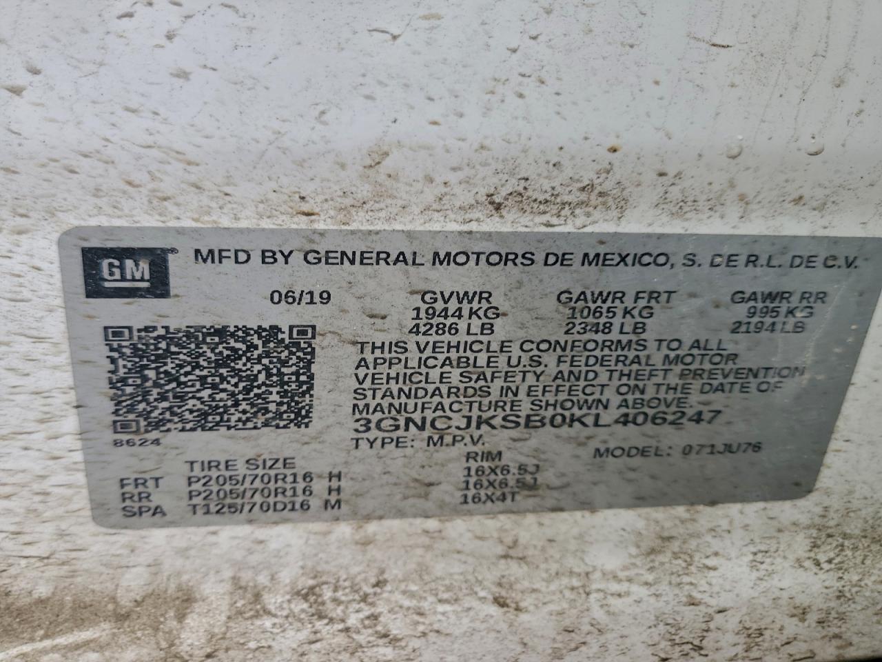 2019 CHEVROLET TRAX LS photo 13