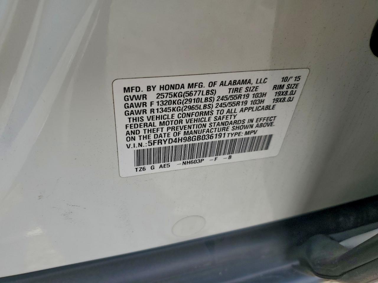2016 ACURA MDX ADVANCE photo 13