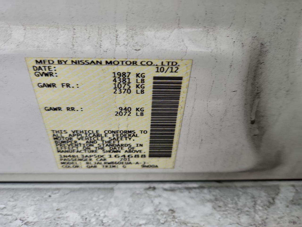 2013 NISSAN ALTIMA photo 12