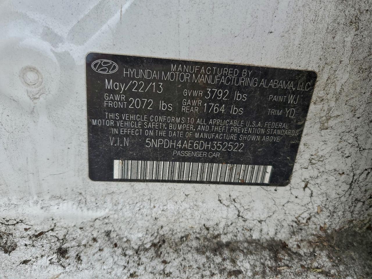 2013 HYUNDAI ELANTRA GLS photo 12