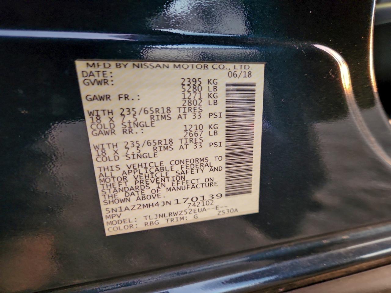 2018 NISSAN MURANO S photo 14