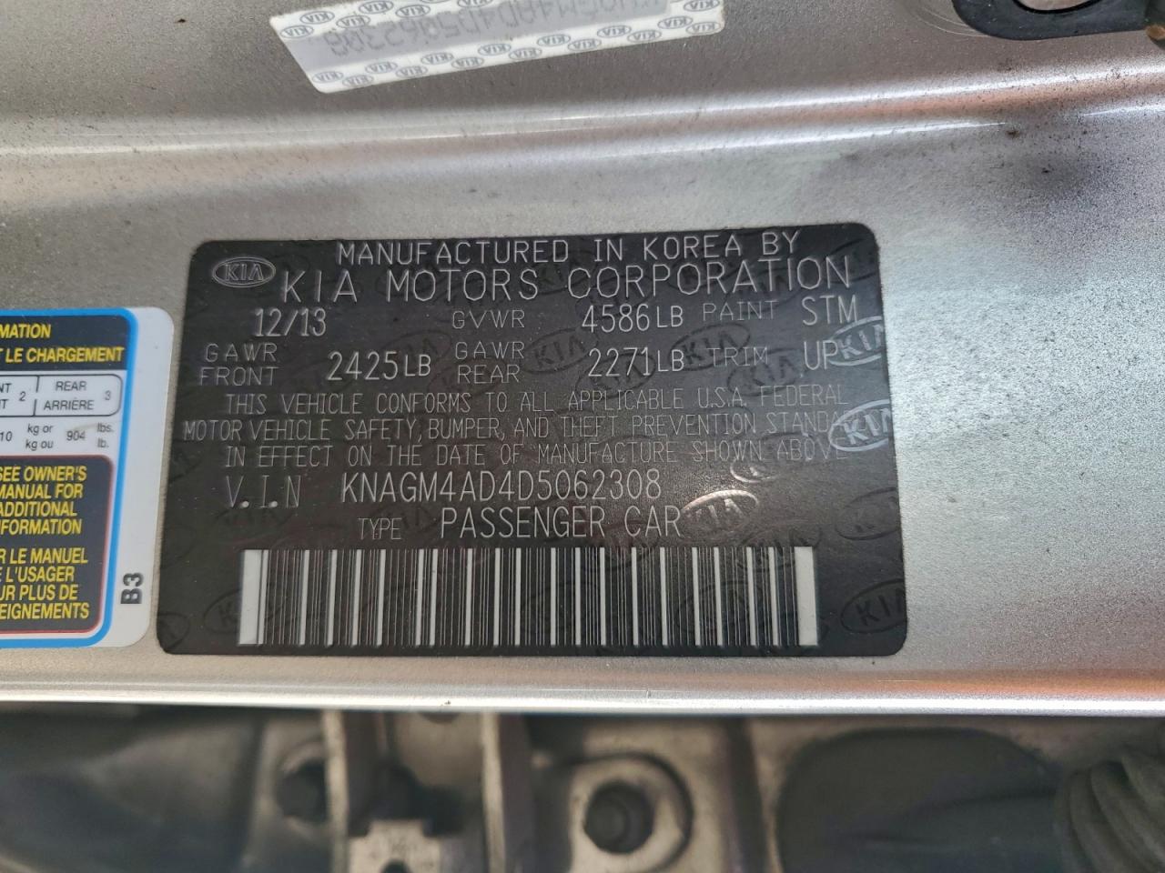 2013 KIA OPTIMA HYBRID photo 12