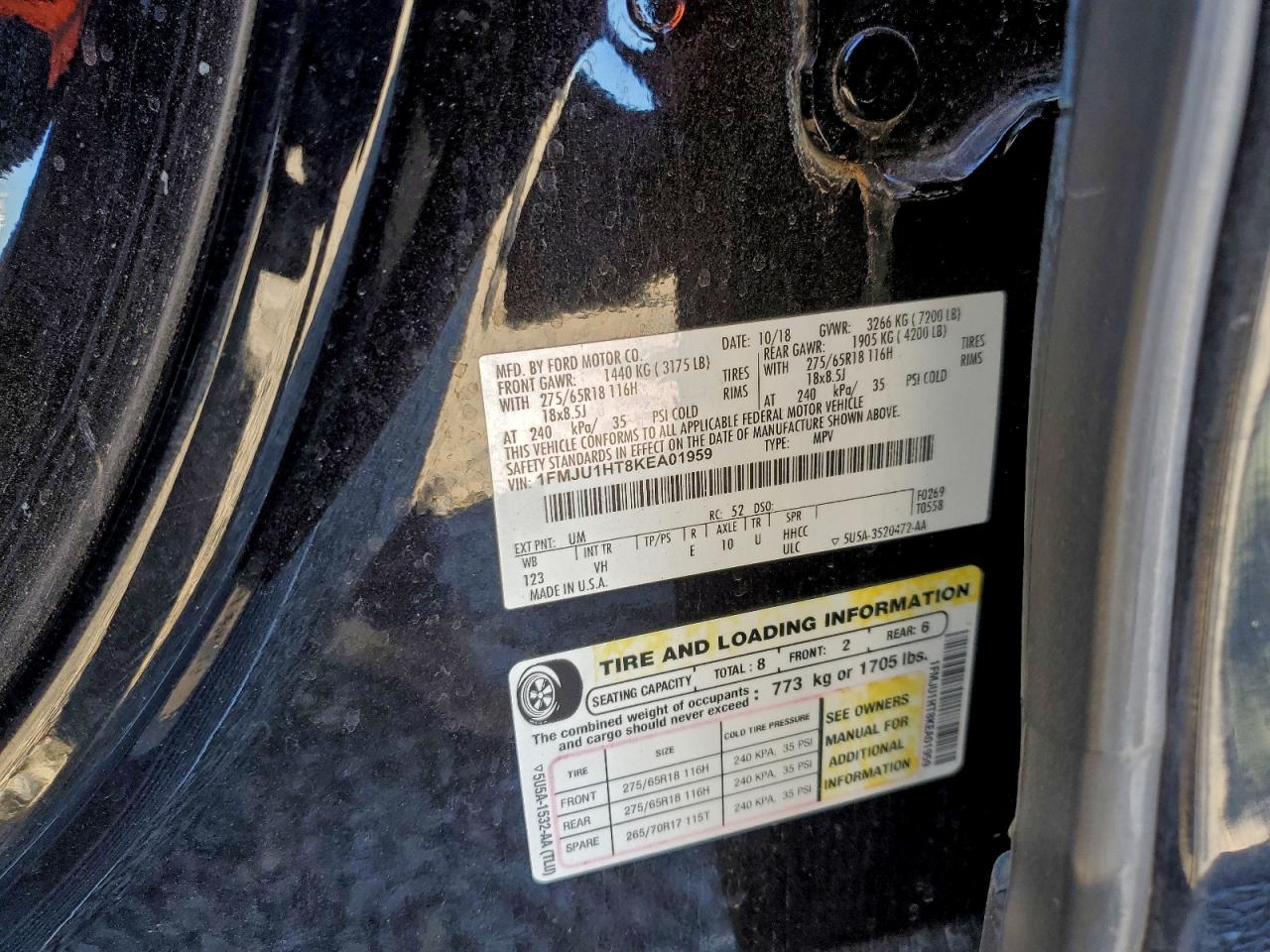 2019 FORD EXPEDITION XLT photo 14