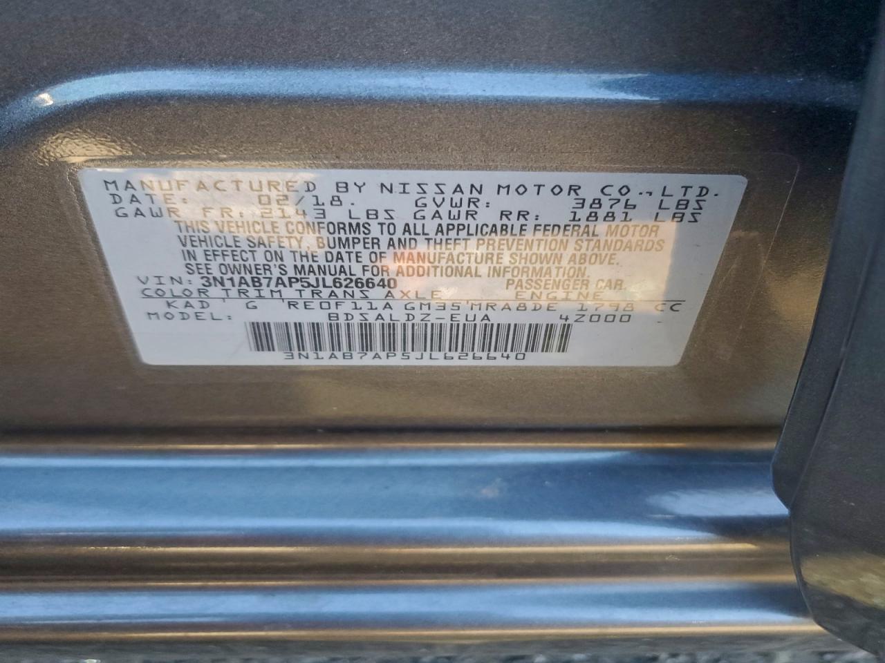 2018 NISSAN SENTRA photo 12