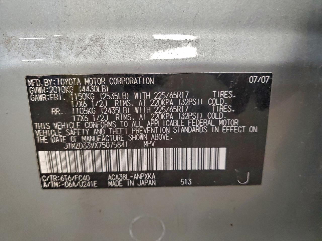2007 TOYOTA RAV4 photo 37