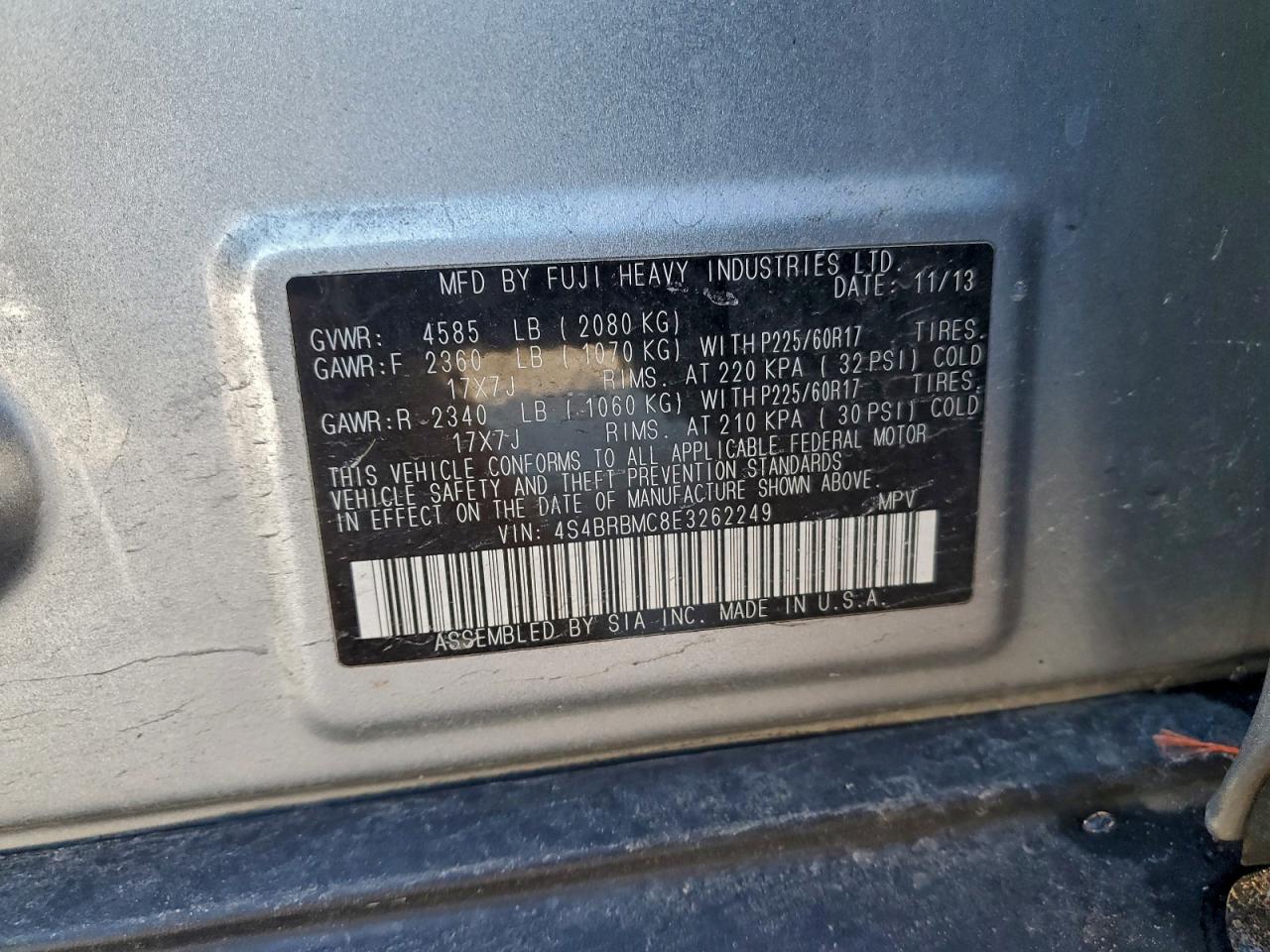 2014 SUBARU OUTBACK 2.5I LIMITED photo 13