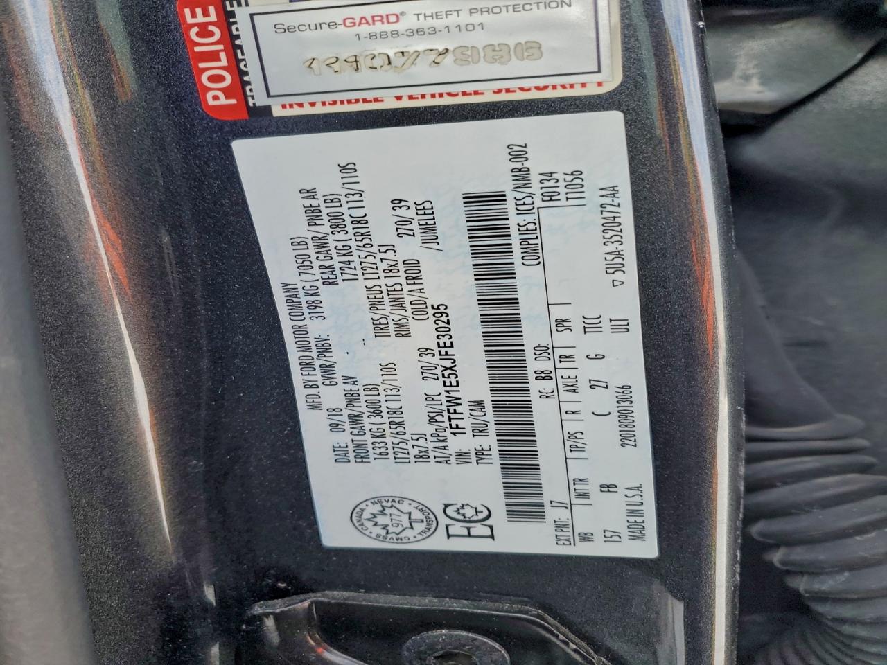 2018 FORD F150 SUPERCREW photo 23