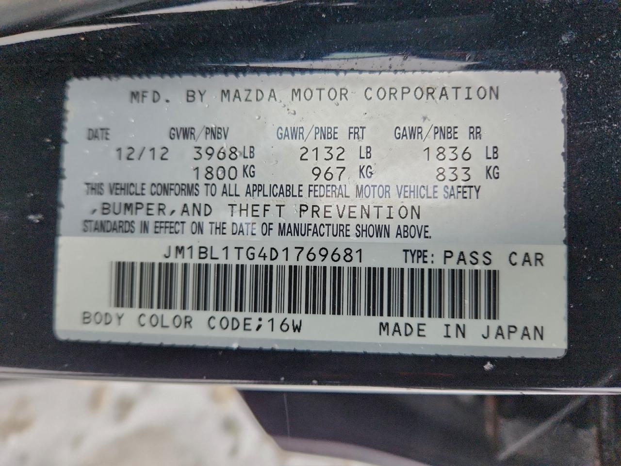2013 MAZDA 3 I photo 12