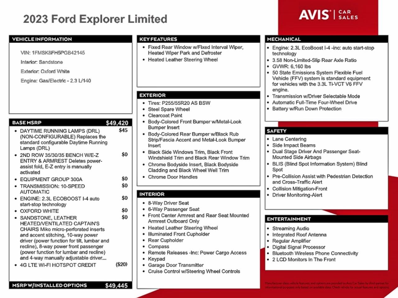 2023 FORD EXPLORER LIMITED photo 12