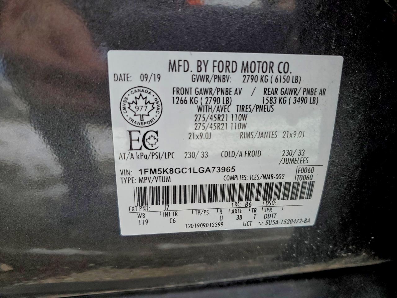2020 FORD EXPLORER ST photo 14