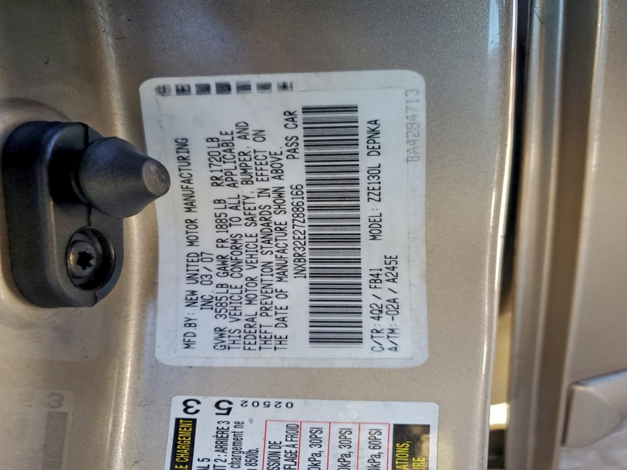 2007 TOYOTA COROLLA CE photo 34