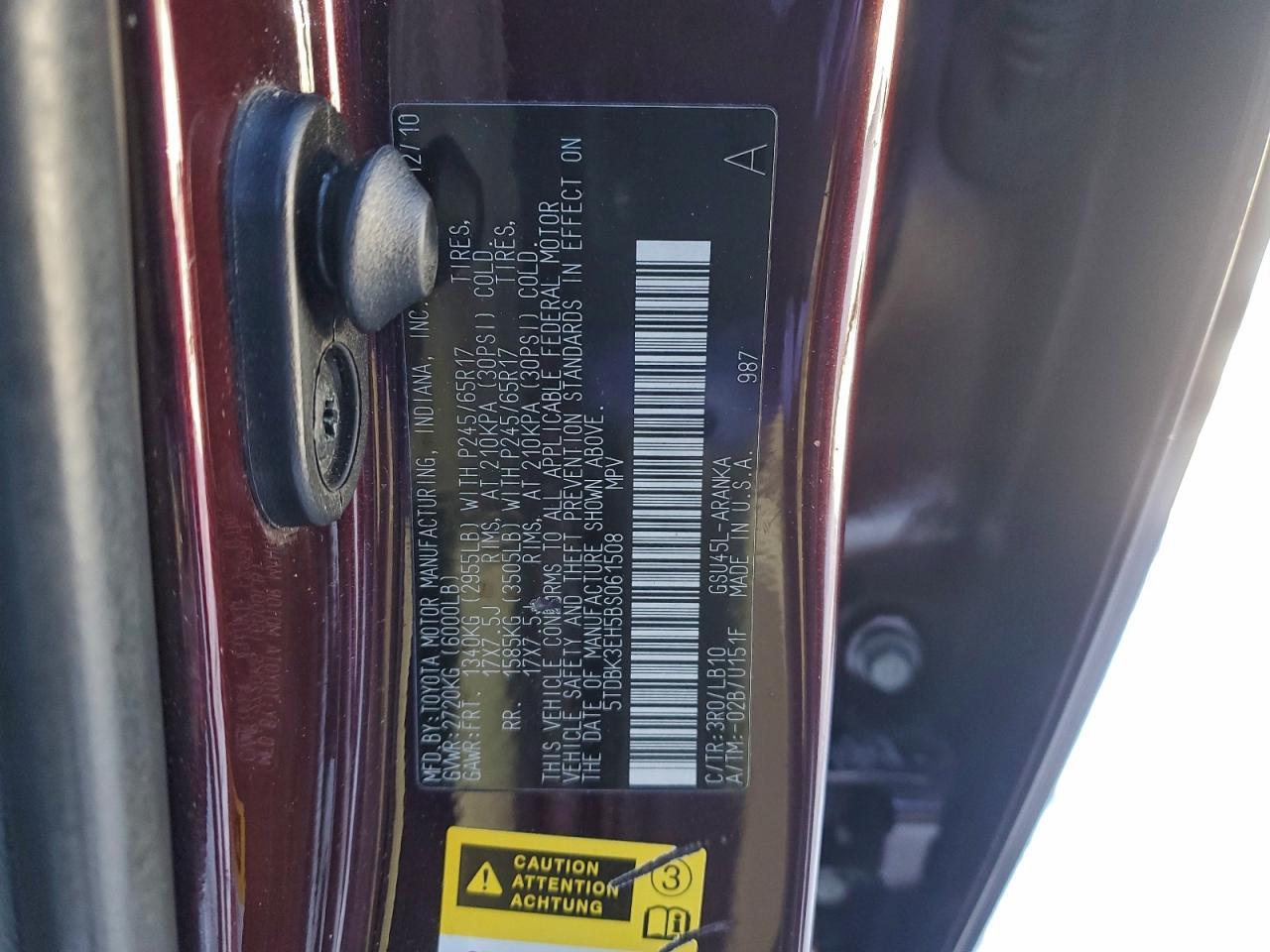 2011 TOYOTA HIGHLANDER BASE photo 25