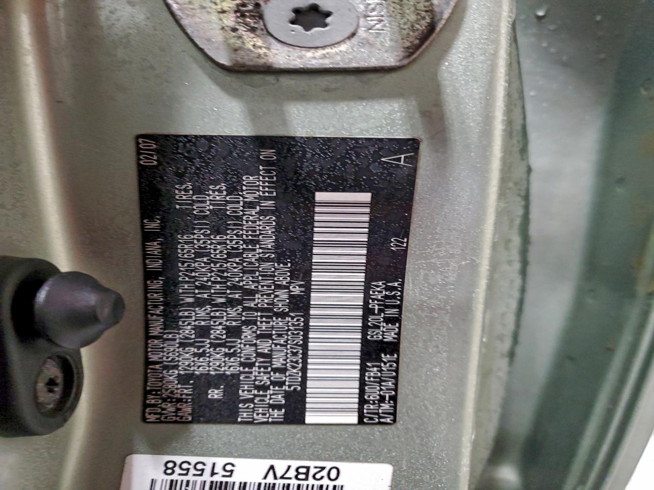 2007 TOYOTA SIENNA CE photo 27