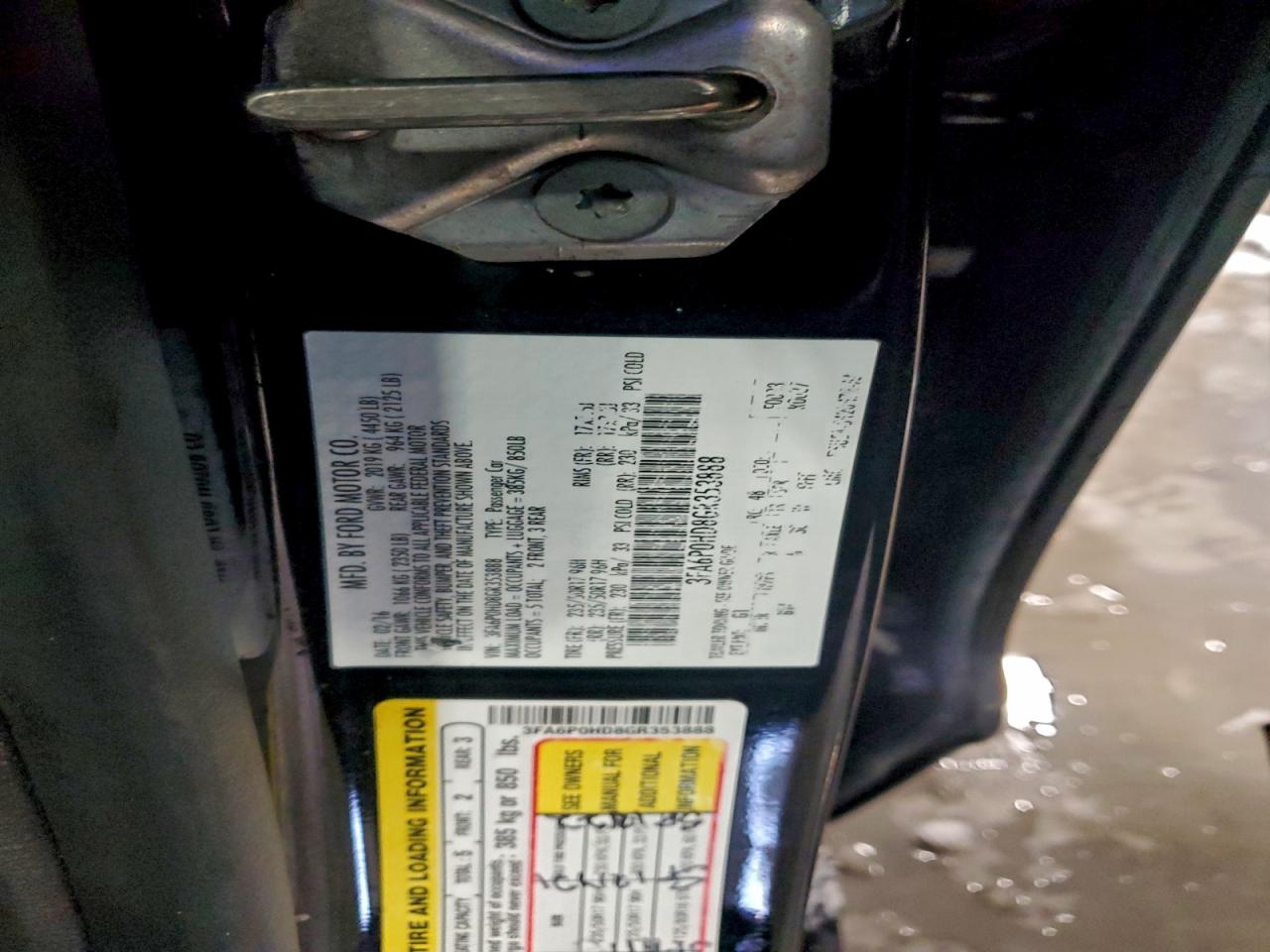 2016 FORD FUSION SE photo 12