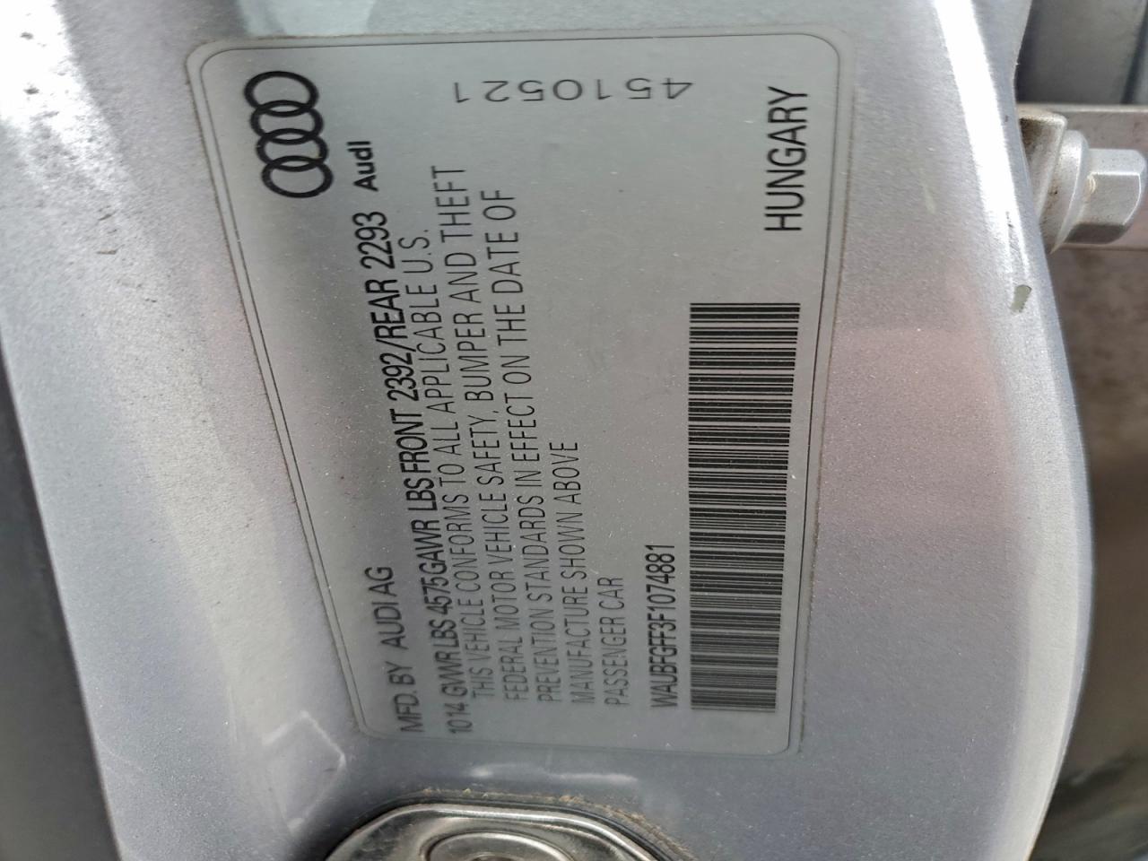 2015 AUDI A3 PREMIUM photo 12