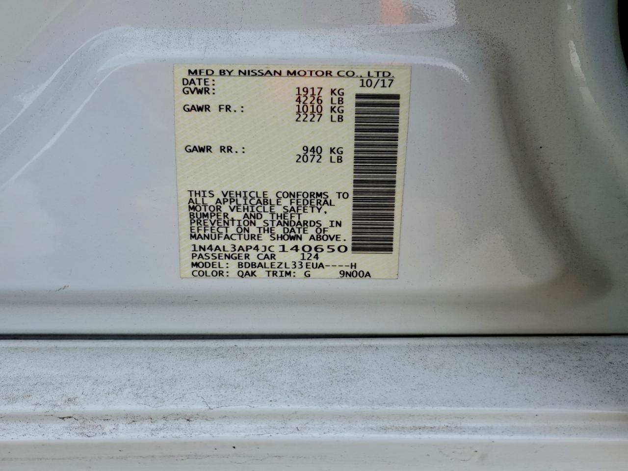2018 NISSAN ALTIMA 2.5 photo 23