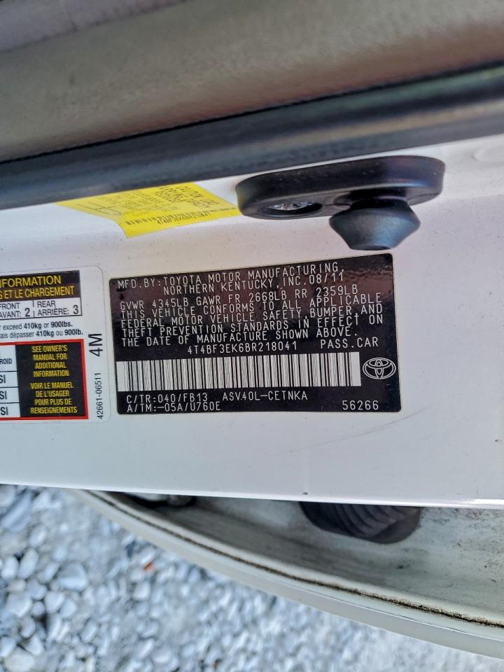 2011 TOYOTA CAMRY BASE photo 23
