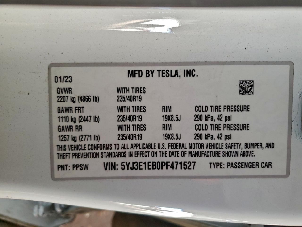 2023 TESLA MODEL 3 photo 12