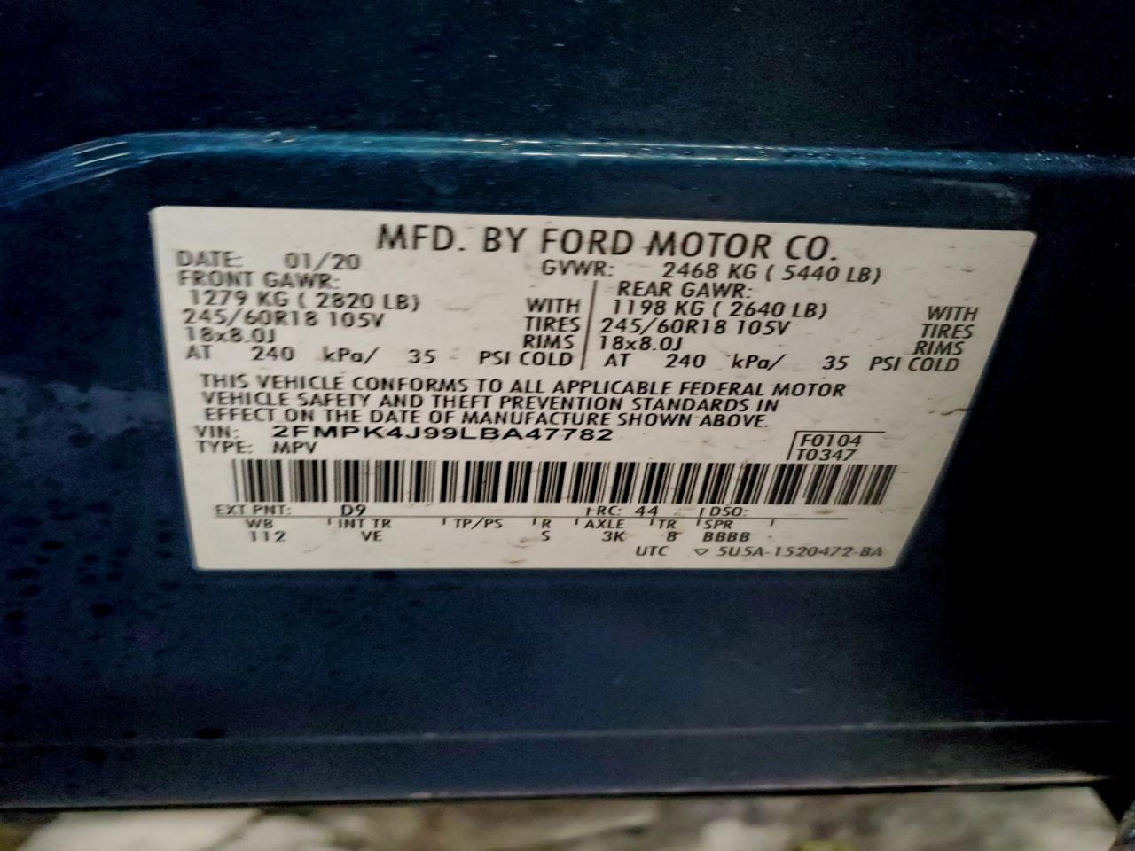 2020 FORD EDGE SEL photo 13
