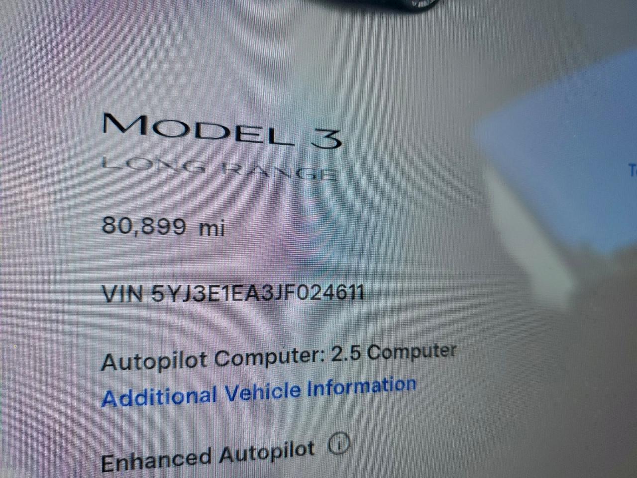 2018 TESLA MODEL 3 photo 9