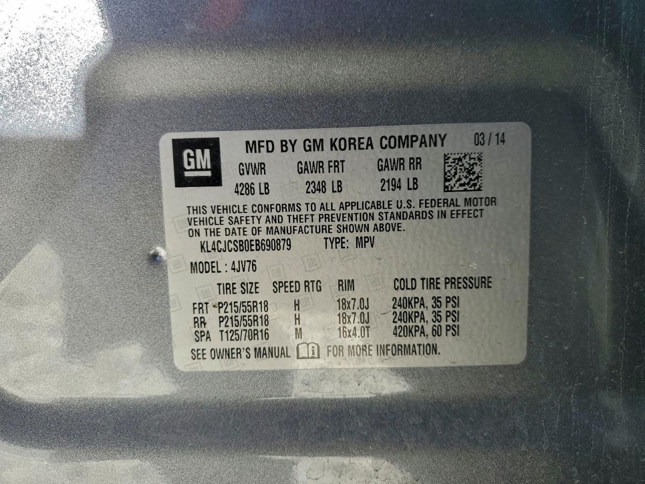 2014 BUICK ENCORE photo 13