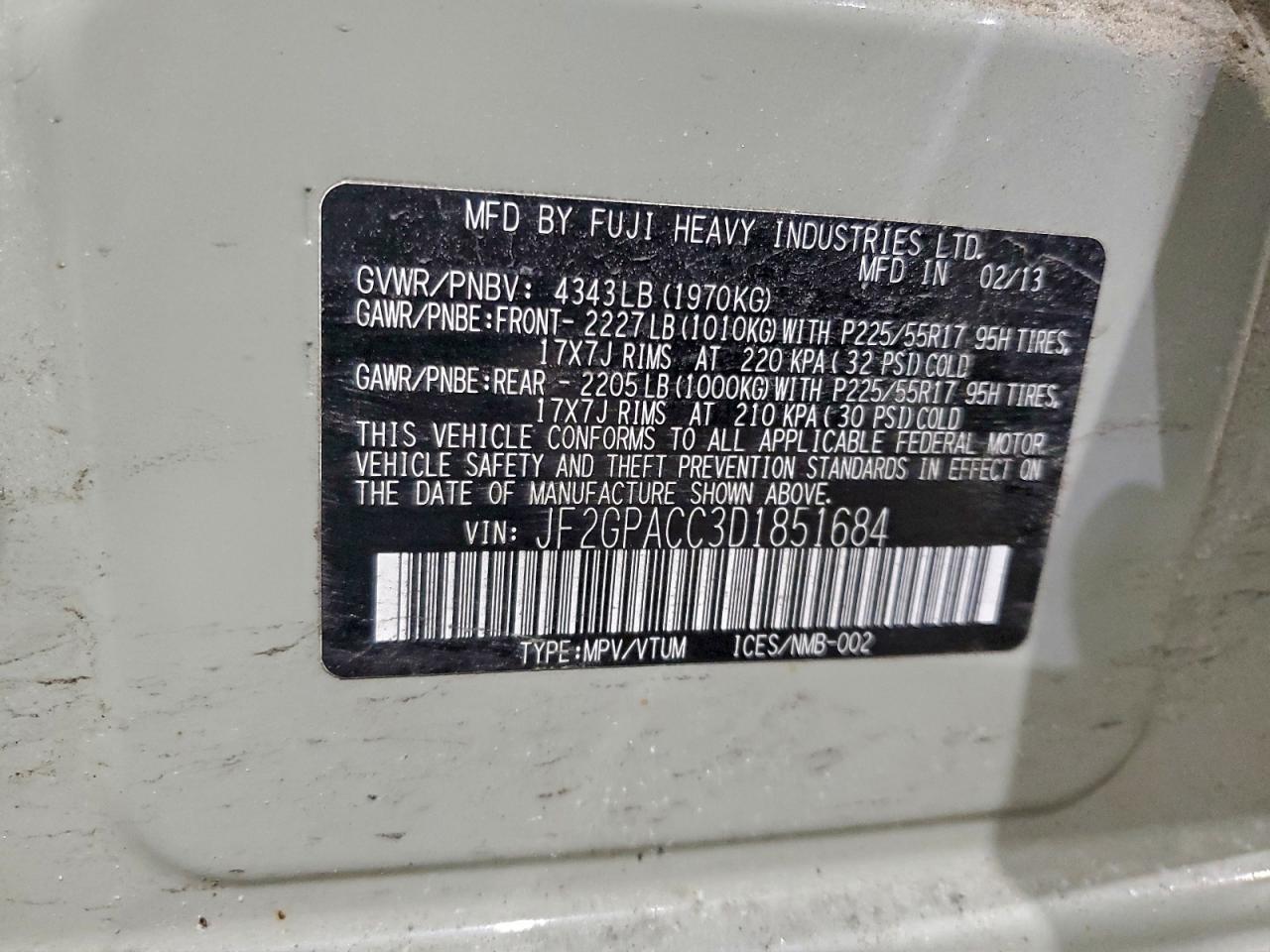 2013 SUBARU XV CROSSTREK 2.0 PREMIUM photo 14