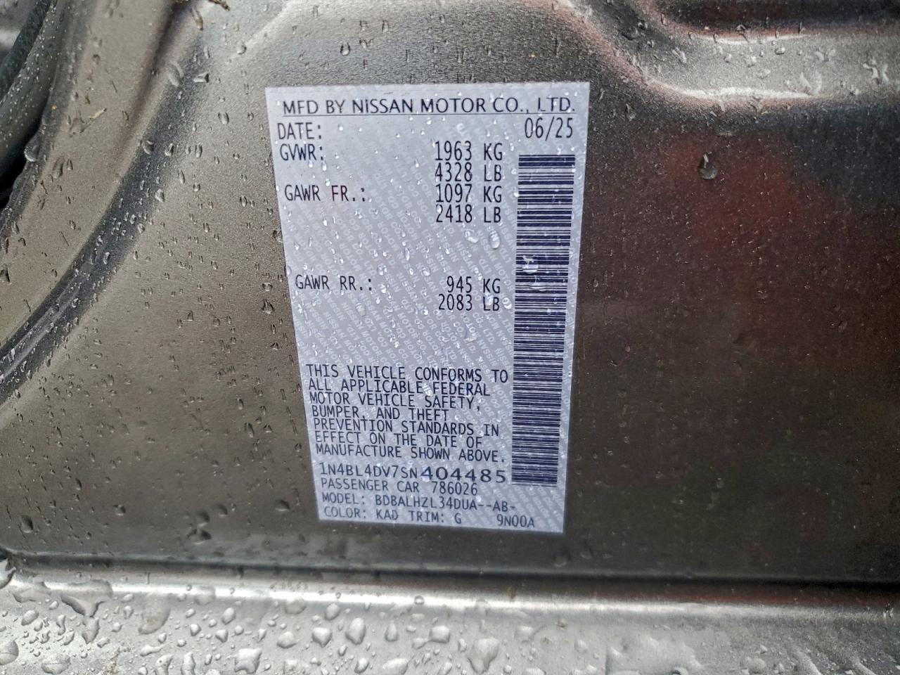 2025 NISSAN ALTIMA SV photo 25