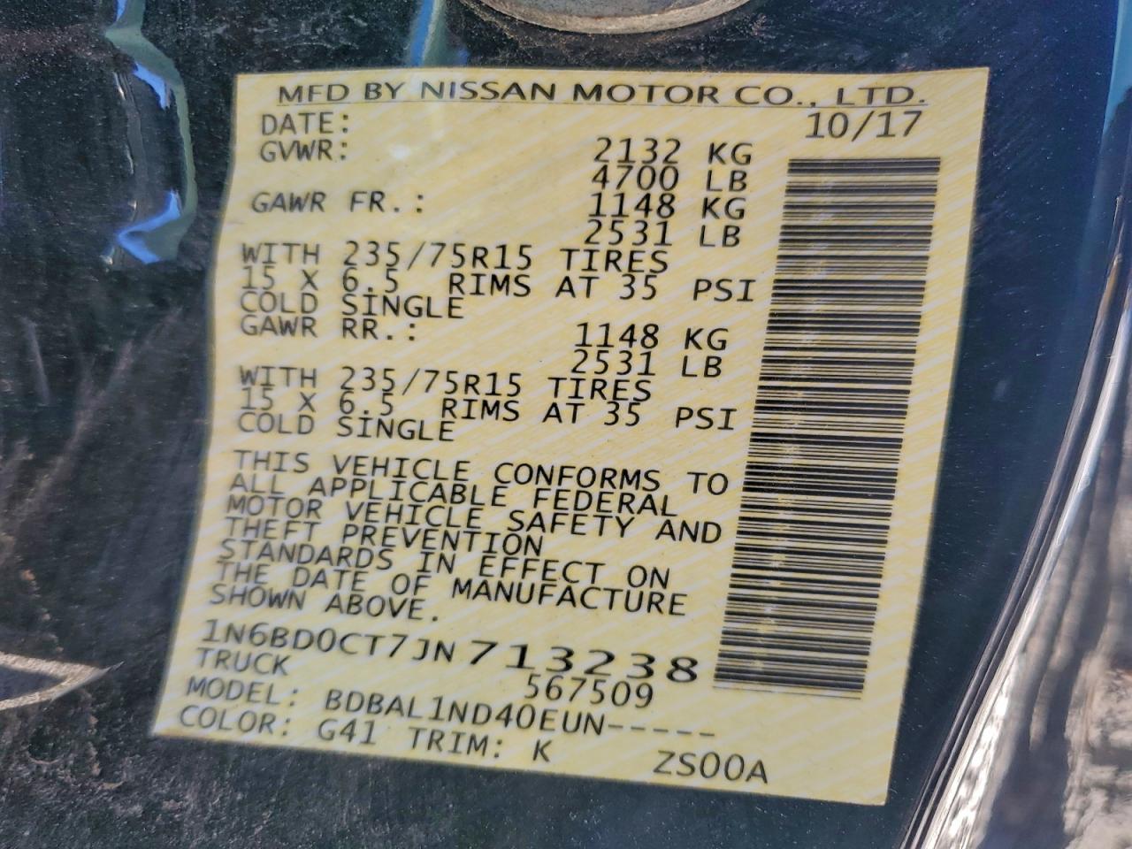 2018 NISSAN FRONTIER S photo 25
