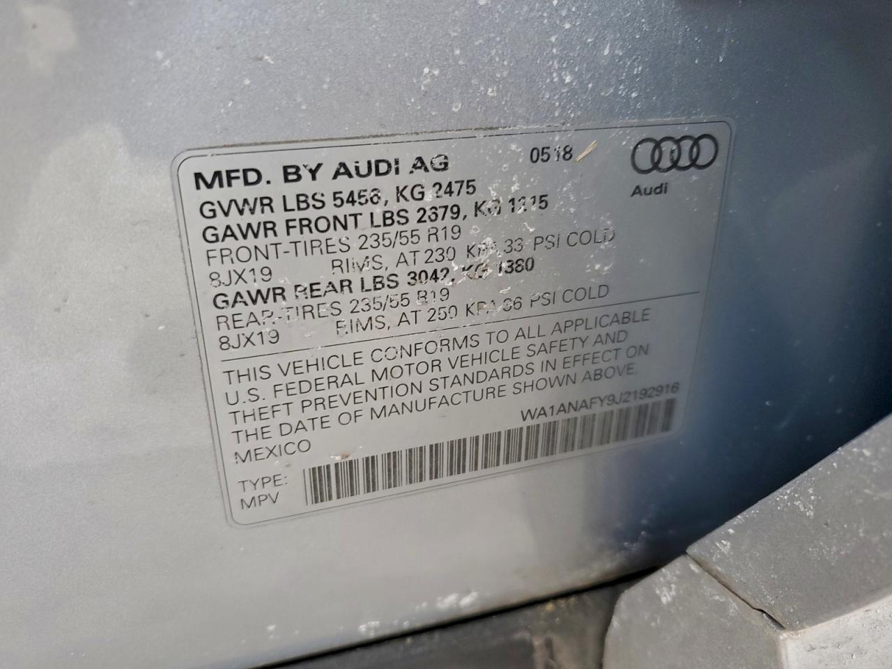 2018 AUDI Q5 PREMIUM photo 23