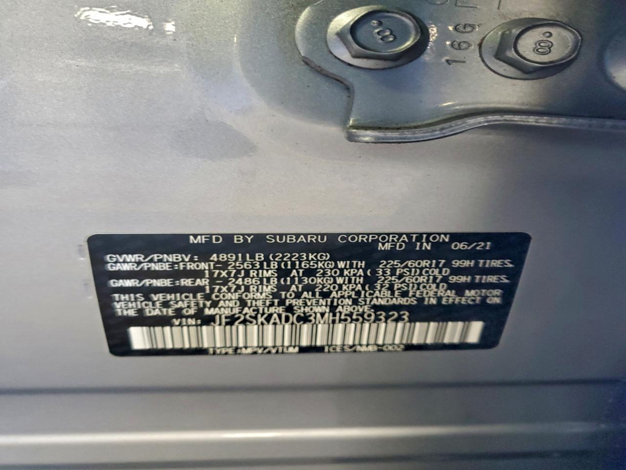 2021 SUBARU FORESTER photo 27