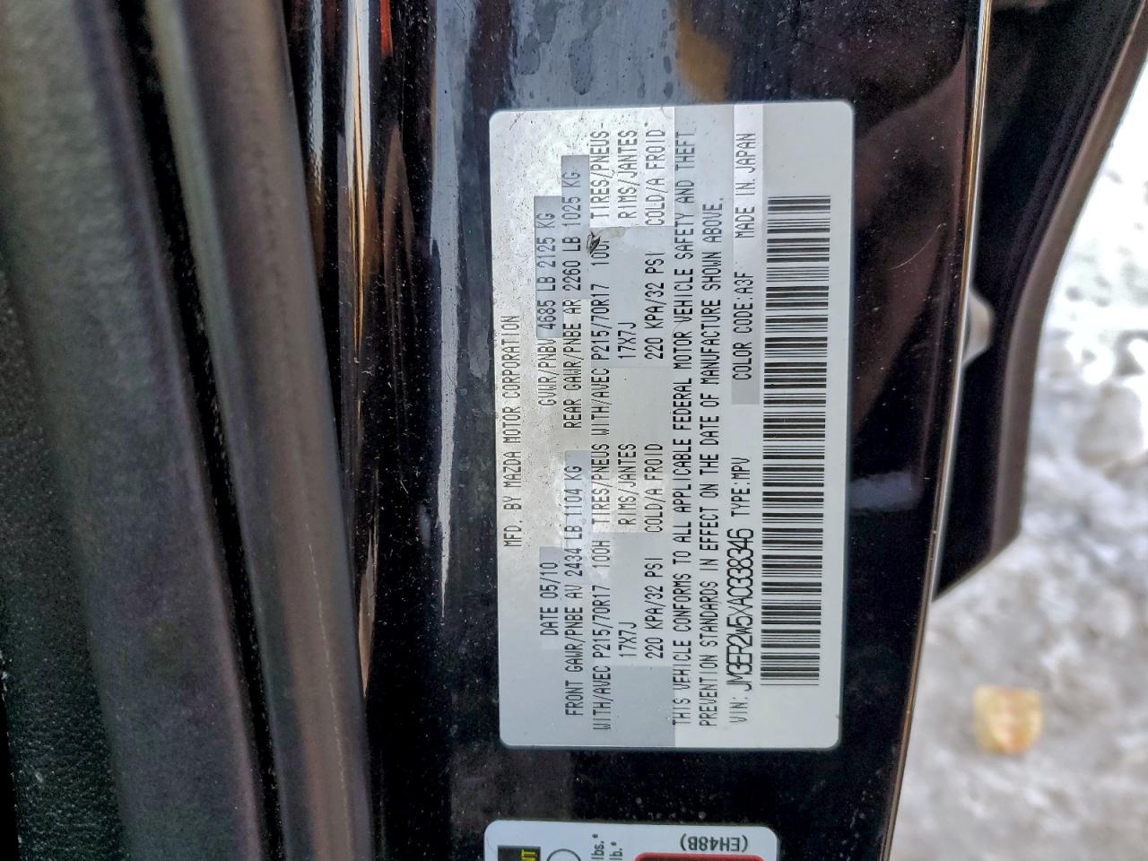 2010 MAZDA CX-7 photo 12
