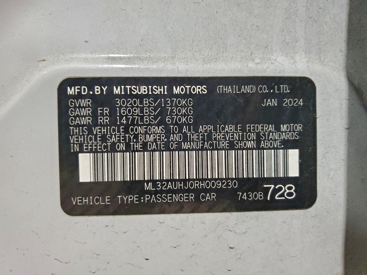 2024 MITSUBISHI MIRAGE ES photo 13