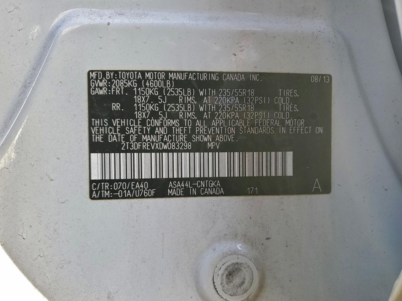 2013 TOYOTA RAV4 LIMITED photo 25