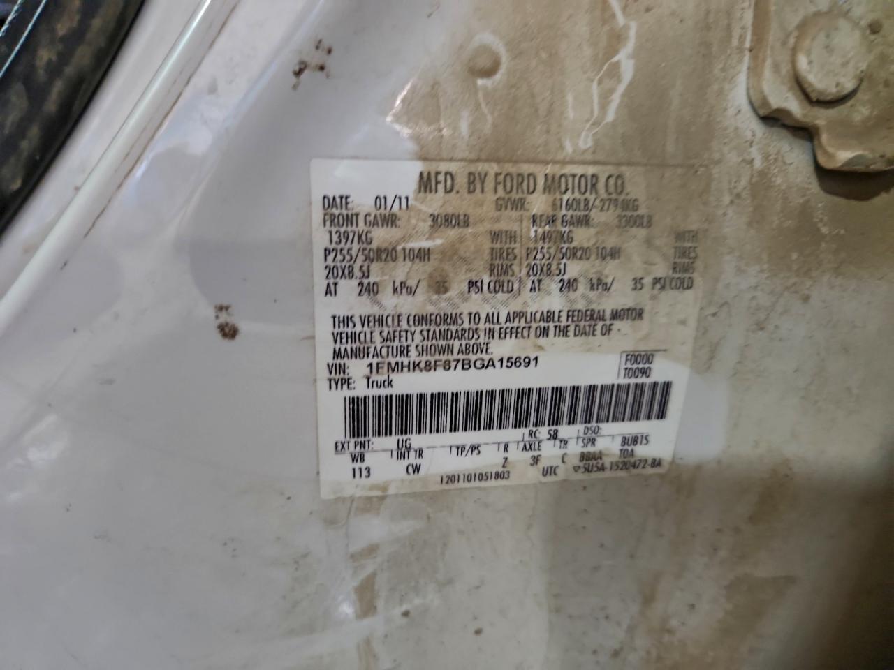 2011 FORD EXPLORER LIMITED photo 23