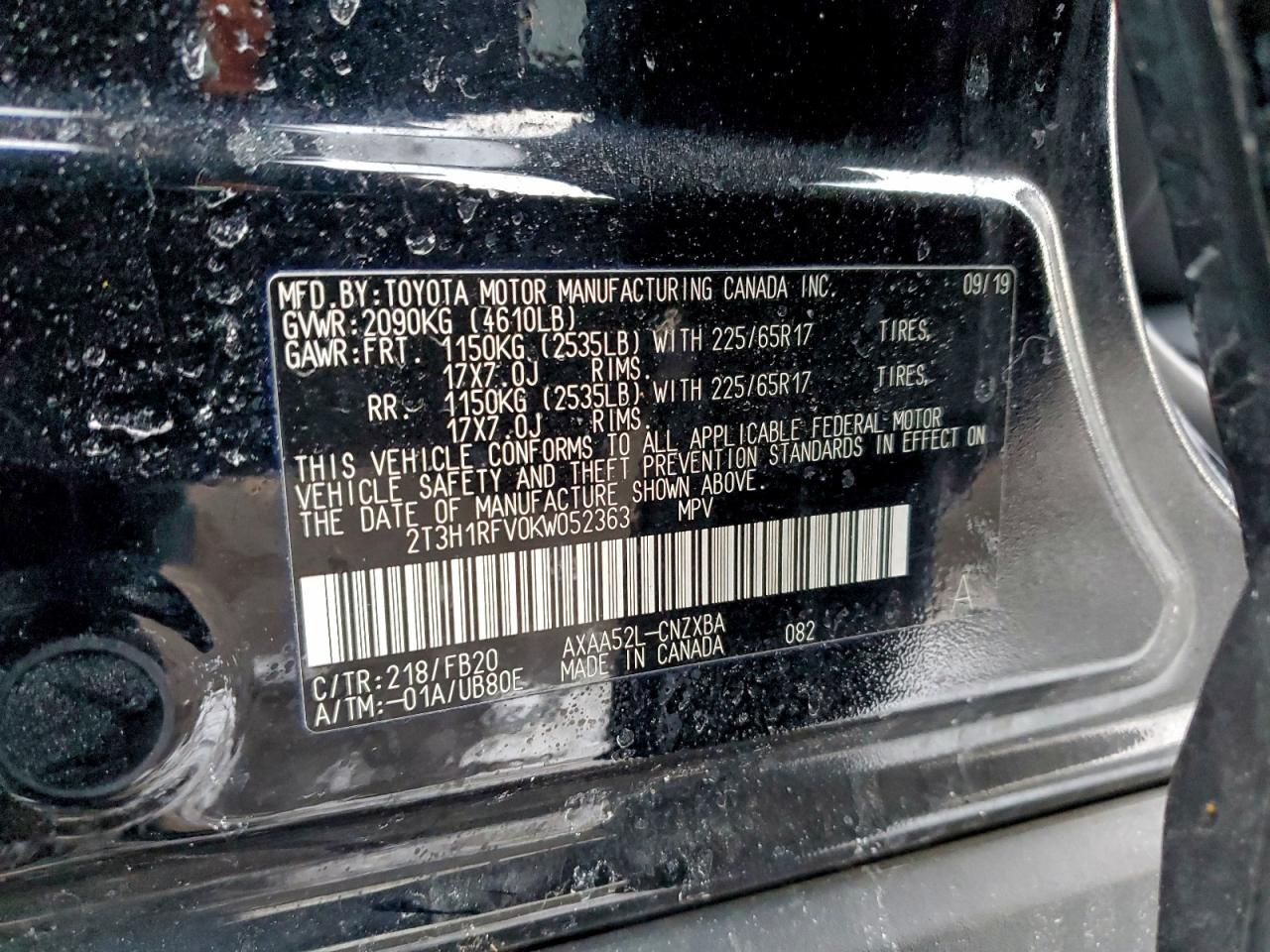 2019 TOYOTA RAV4 LE photo 13