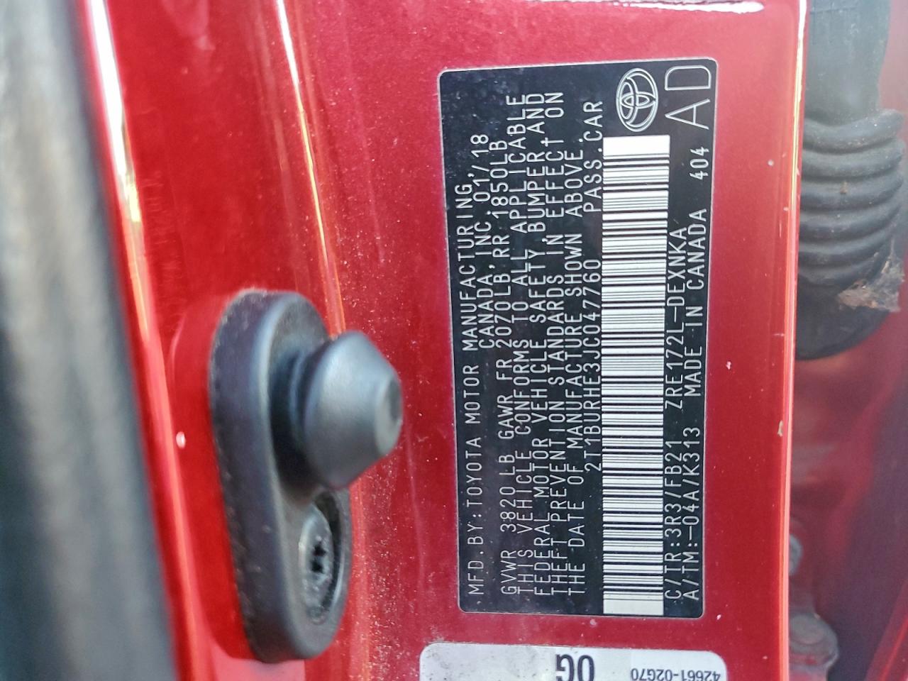 2018 TOYOTA COROLLA L photo 23